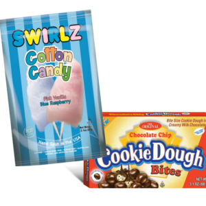 SWIRLZ Cotton Candy 3.1oz & Cookie Dough Bites® – Chocolate Chip 3.1oz