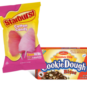 Starburst Cotton Candy 3.1oz & Cookie Dough Bites® – Chocolate Chip 3.1oz